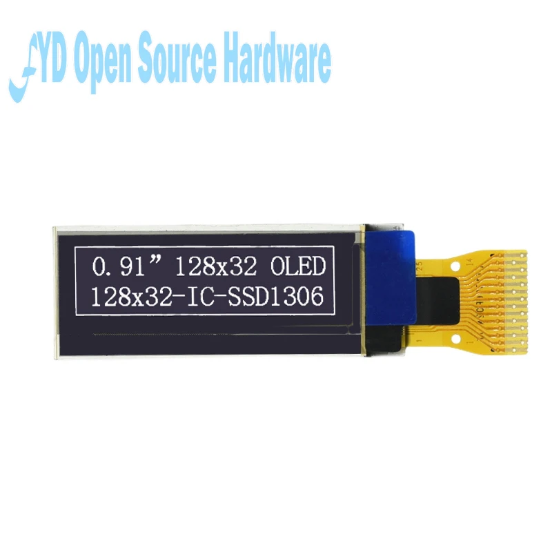 1-10 Uds 0,91 "128x32 I2C módulo de pantalla OLED SSD1306, blanco/azul para Arduino Raspberry Pi DIY - imagen 3