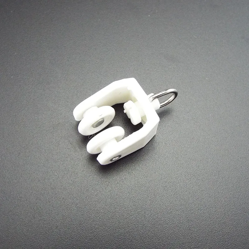 Rodillos de rueda de cortina Flexible de plástico, riel recto y curvo, gancho colgante, anillo deslizante, accesorios de Hardware para el hogar, 10/20 piezas - imagen 3