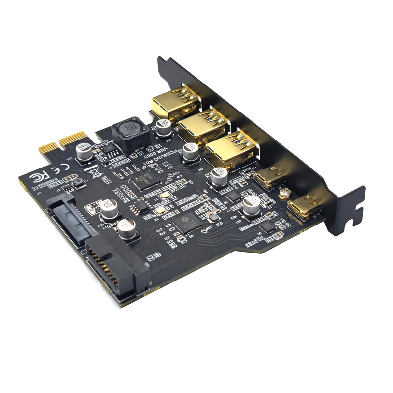Tipo C USB 3,2 Gen1 tarjeta PCIE Hub USB 3,0 PCI Express placa PCI-E PCI E USB 3 adaptador multiplicador USB3 3,1 controlador tarjetas elevadoras - imagen 4