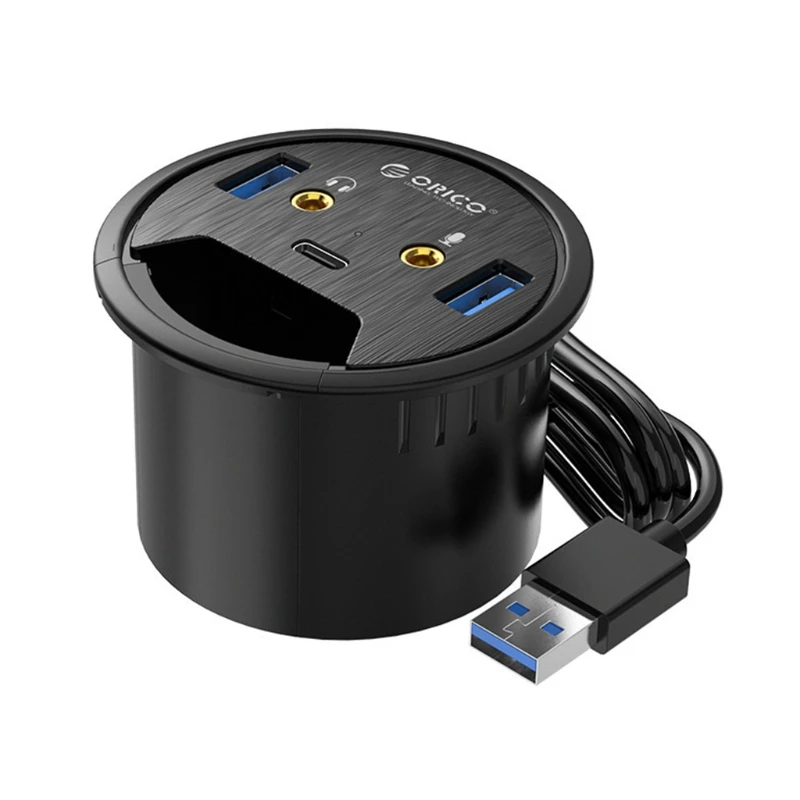 HUB USB 3,0, sonido estéreo externo, puerto tipo C para PC/tableta, divisor USB, envío directo