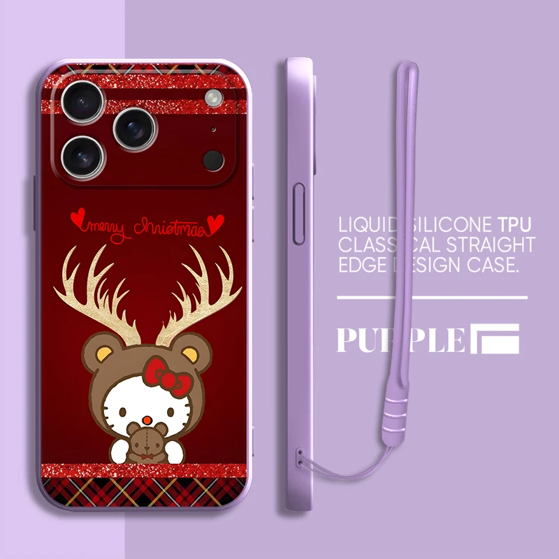 Funda suave navideña con personaje bonito para iPhone 17 Air 16 14 15 Plus 7 8 XR 16e 11 12 13 Pro Max XS - imagen 4