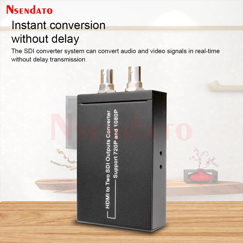 Convertidor de HDMI a SDI de 1080P, adaptador de transmisión de HDMI a 2ch, 3G-SDI/HD-SDI, para cámara, Monitor de TV - imagen 3