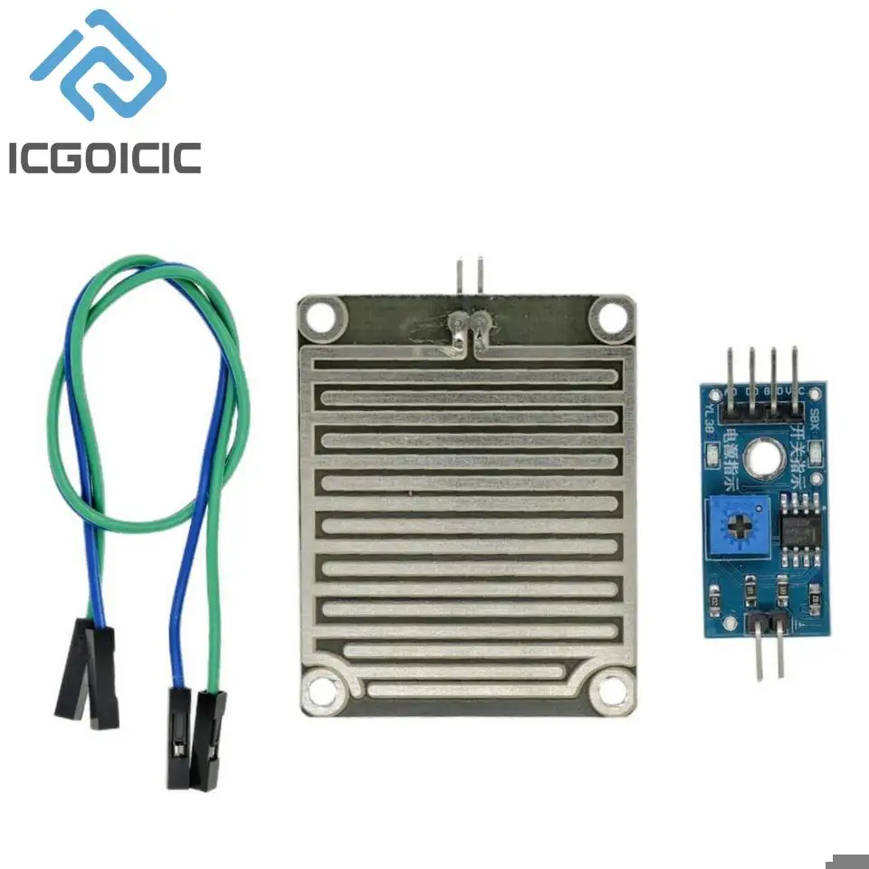 Módulo Sensor de detección sensible de gotas de lluvia, 1/5/10 Uds., 3,3-5V, humedad meteorológica para arduino, Kit Diy - imagen 4