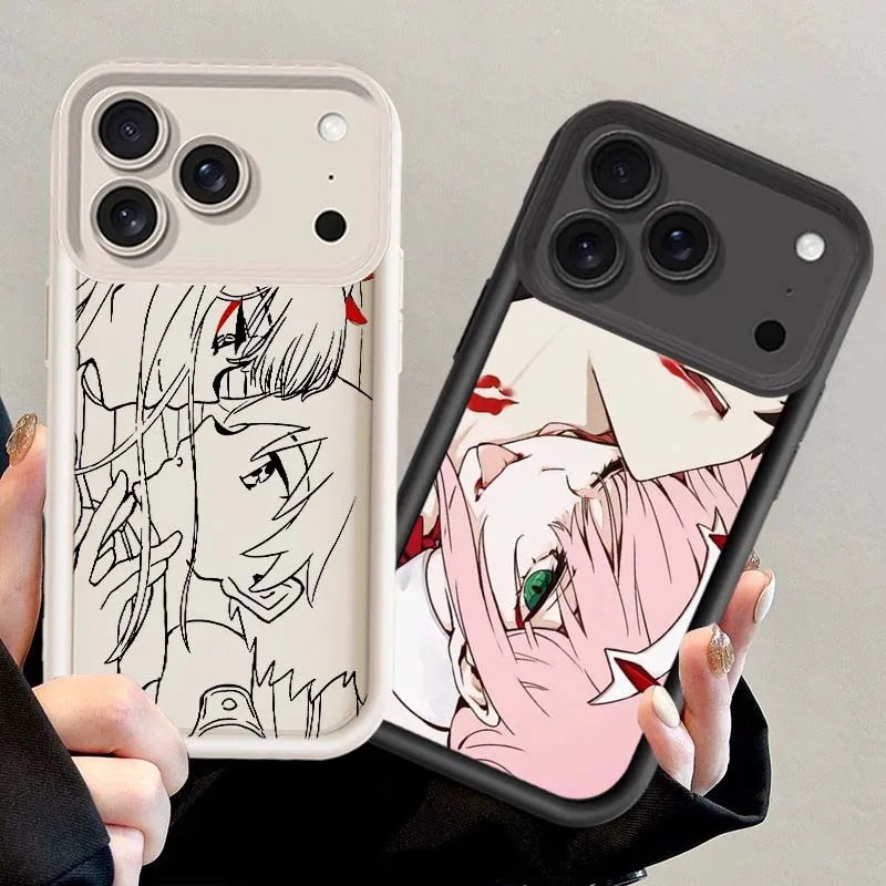 Zero Two Darling Cover para Apple iPhone 17 Air 16 16E15 14 13 12 11 X XR Pro Max Eye Ladder funda de teléfono - imagen 2