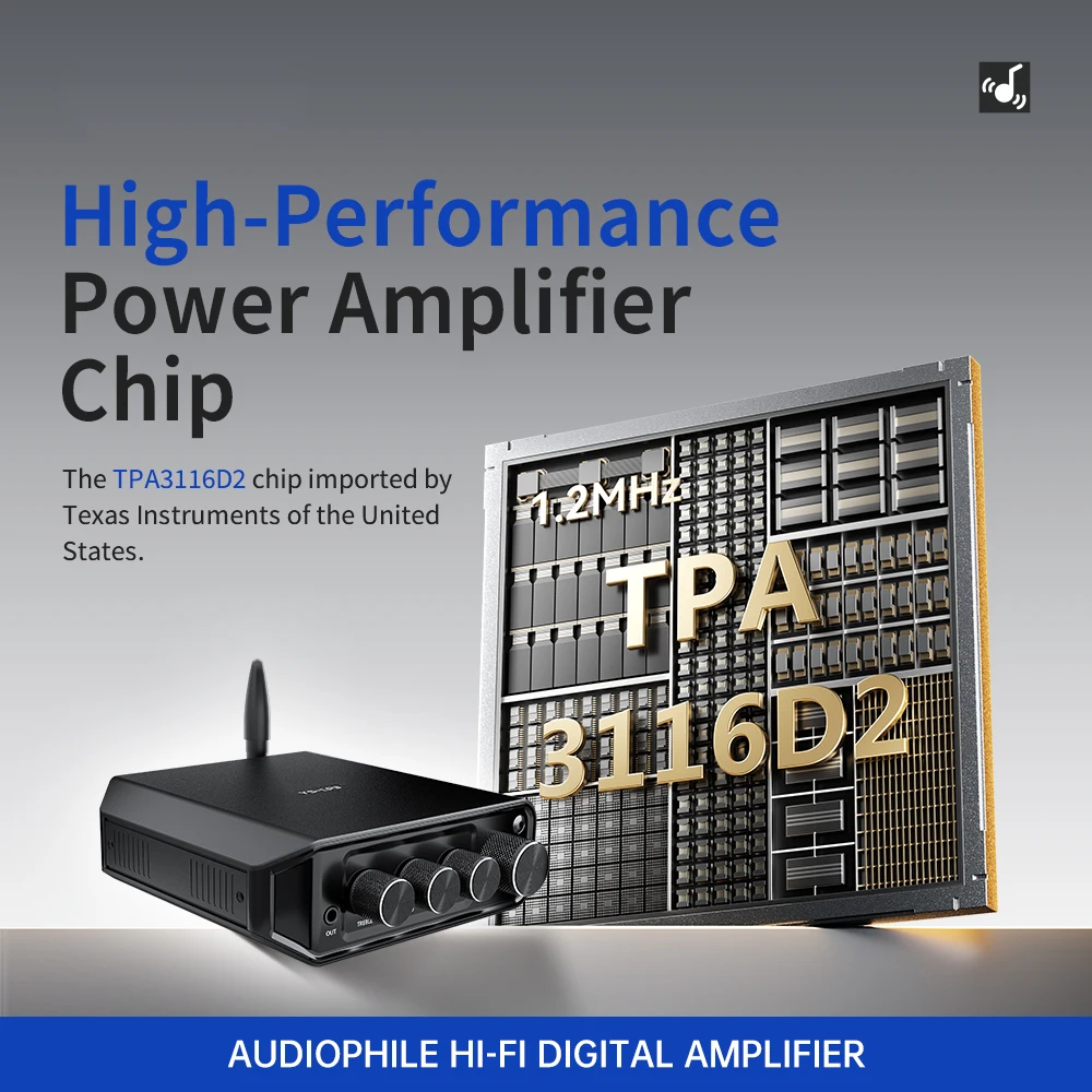 YS-LP3 TPA3116 amplificador Clase D Bluetooth 5,4 2,0 canales 50Wx2 amplificador de Audio estéreo HiFi amplificador Digital volumen ajustable - imagen 4