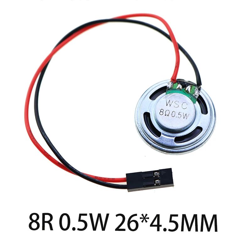 1 Uds altavoz ultrafino 8R 32R 0,5 W 1W 2W amplificador de altavoz ultrafino diámetro 20 23 26 28 30 32 36 40 50MM Cable DuPont - imagen 2