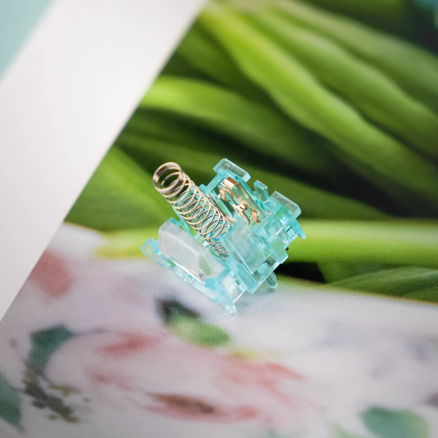 KTT X OFF STUDIO-interruptor silencioso de lágrimas azules, 43g, lineal, 5 pines, intercambio en caliente, vástago POM, interruptores silenciosos, Teclado mecánico, interruptor MX para juegos - imagen 4