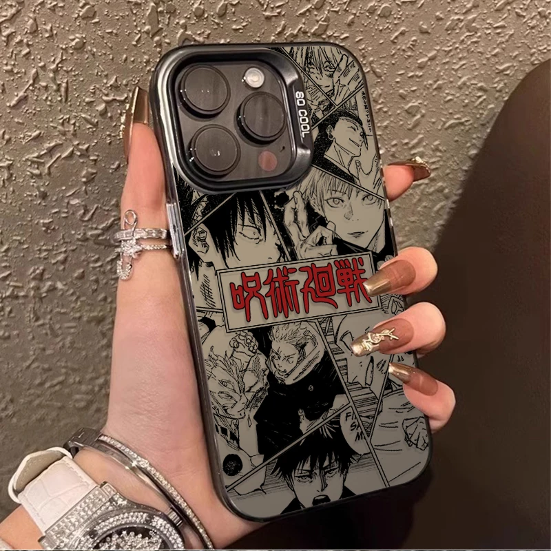 Cool Comic Jujutsu Kaisen funda de teléfono para iPhone 17 Air 16 15 11 12 14 13 Pro Max XS X XR Plus 8 7 SE 2020 contraportada a prueba de golpes - imagen 2