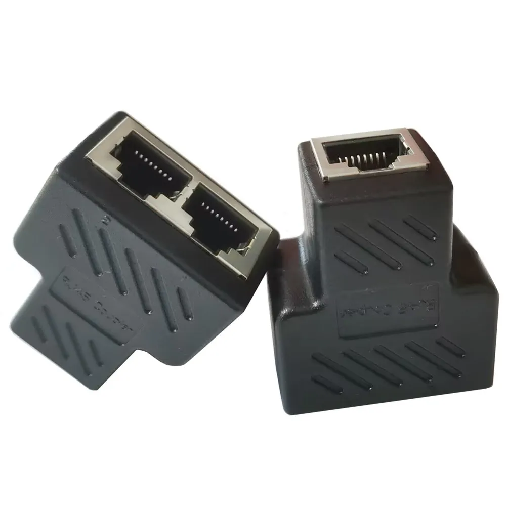 Divisor RJ45 Y, adaptador Ethernet 1 a 2, extensor de Cable de red de Internet, acoplador de conector RJ45 para PC, TV, enrutador de caja de interruptor
