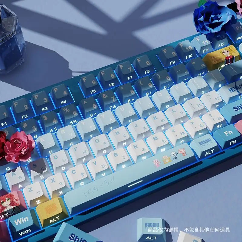 122 Yamada Ryo Keycap Cherry Profile lindo Anime Keycap doble disparo lateral brillo a través de PBT Keycap para teclado mecánico MX - imagen 4