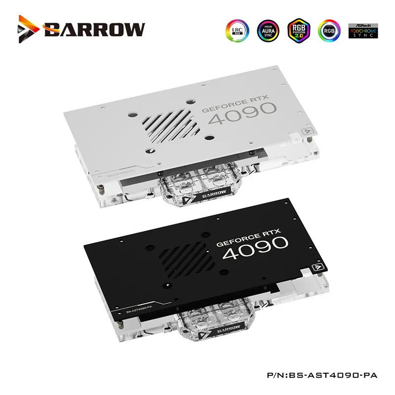 Barrow GPU bloque de agua para ASUS TUF/Strix RTX 4090 O24G/24G enfriador de tarjetas gráficas para juegos con placa posterior, BS-AST4090-PA