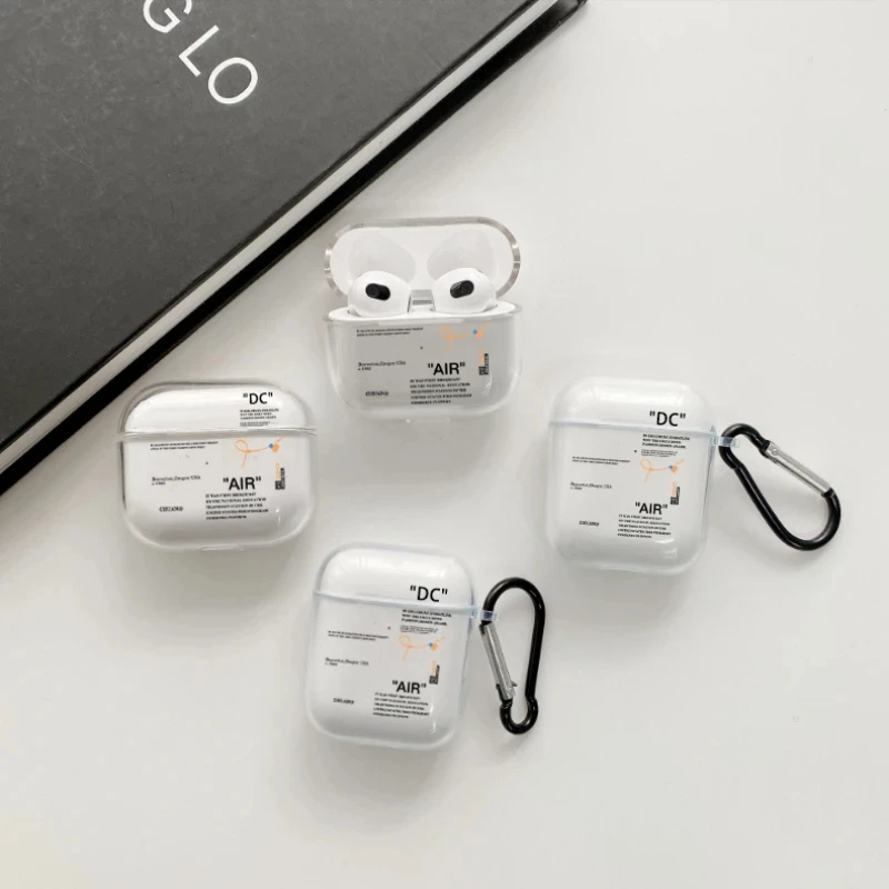 Para Airpods 1, 2, 3 Pro, funda de Airpod de 2 generación, regalo para novio, funda de Airpods blanca elegante y transparente - imagen 2