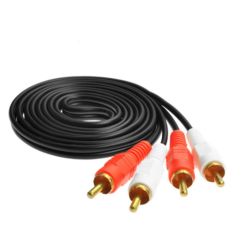 Cable de Audio RCA, Cable conector macho a macho, Cable de extensión de Audio estéreo Dual AV para DVD, TV, CD, amplificador de sonido - imagen 2