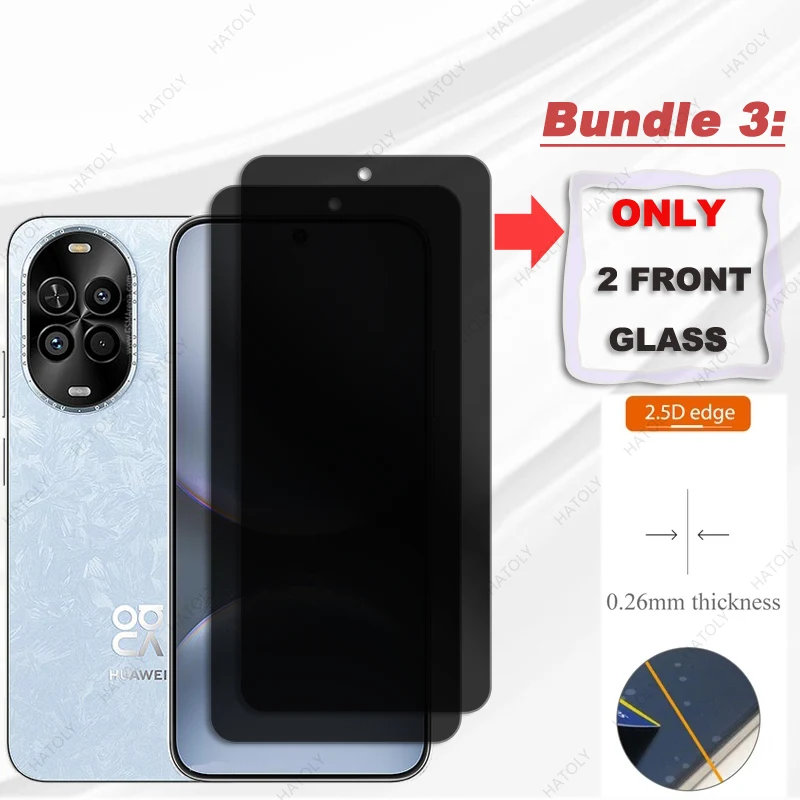 Protector de pantalla de privacidad para Huawei nova 14 Lite, cristal antideslumbrante para Huawei Nova 14, Protector de lente de cámara de vidrio antiespía juvenil