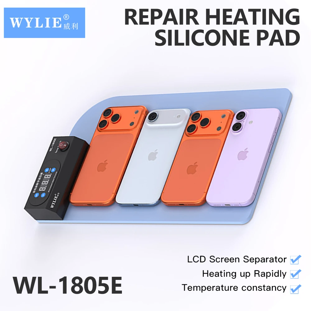 WYLIE WL-1805E Almohadilla calefactora de separación de pantalla para calentar y separar pantallas LCD en herramienta de reparación de tabletas de teléfonos móviles - imagen 2
