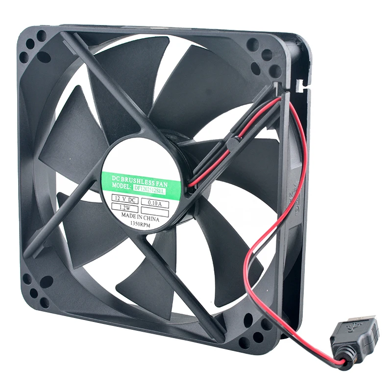 12025 12cm 120mm ventilador 120x120x25mm DC12V 0.10A conector USB ventilador de refrigeración para enrutador TV box - imagen 4
