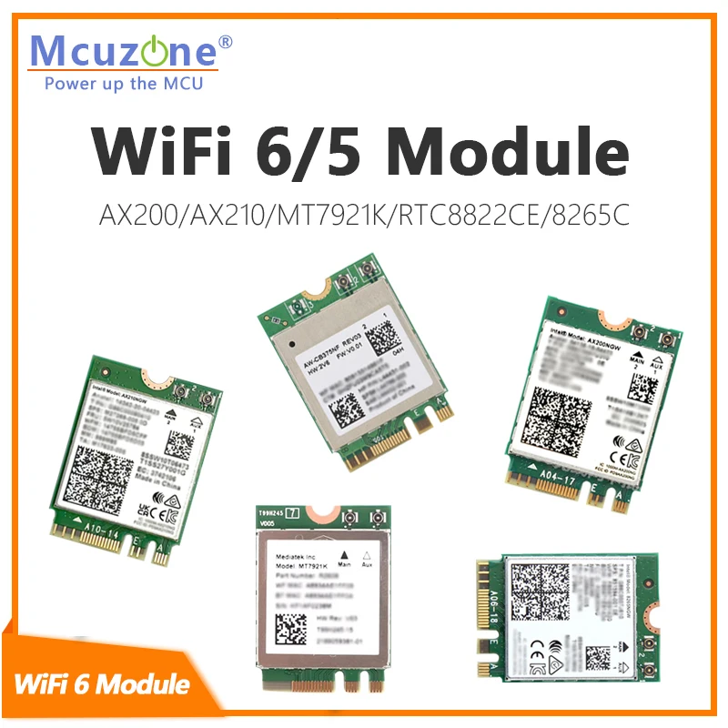 Módulo WiFi6 E, NanoPC T6, AX200/AX210/RTC8822CE/intel 8265C, wifi5, openwrt, Ubuntu, Android TV, Linux, RPi,