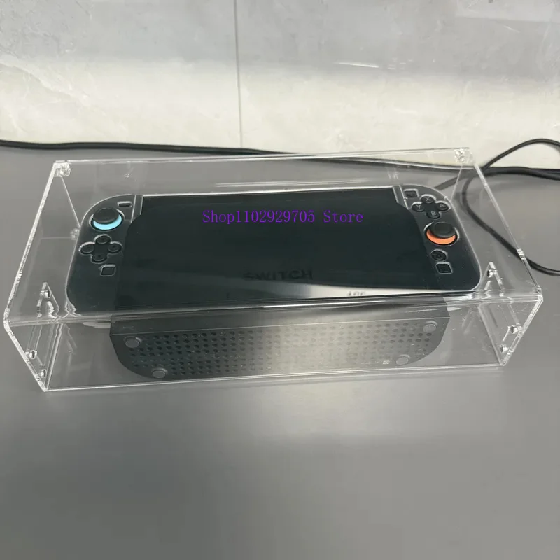 Caja de almacenamiento de consola con cubierta magnética acrílica de alta transparencia, carcasa a prueba de polvo para Nintendo Switch 2 para NS2 - imagen 2