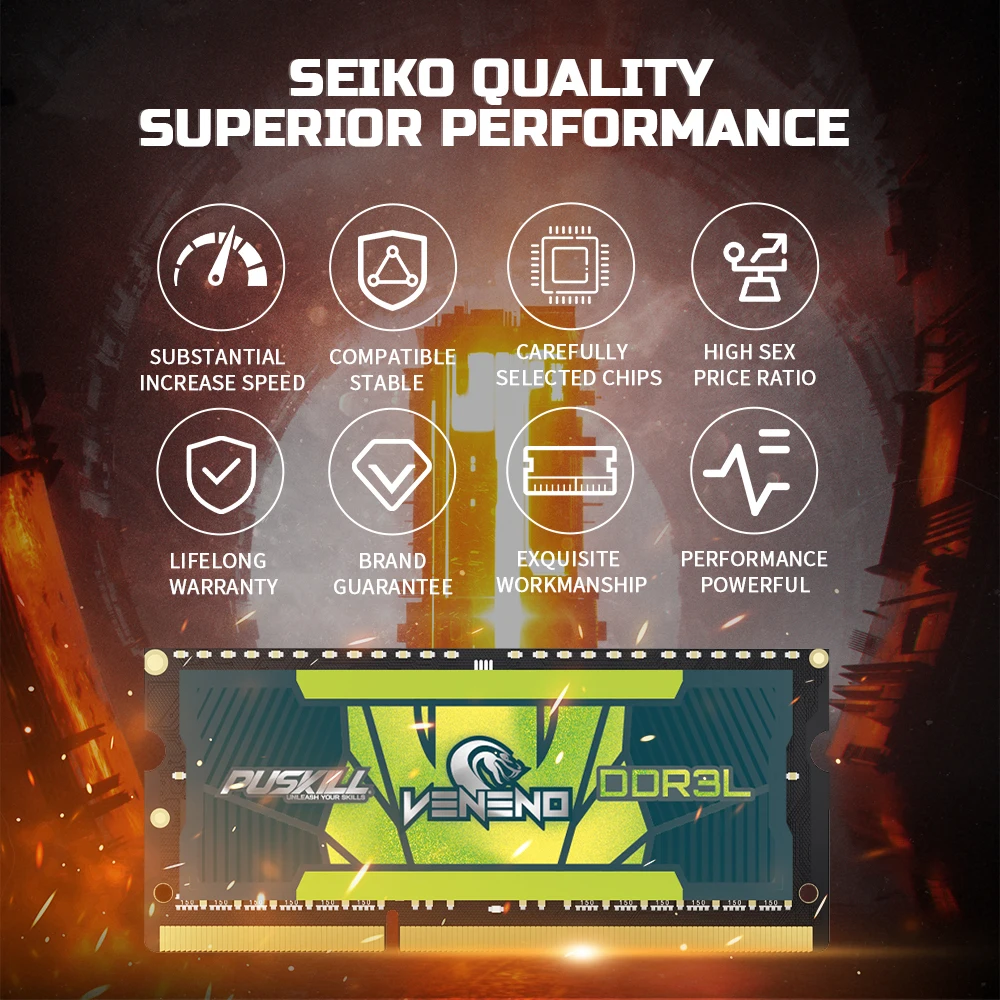PUSKILL DDR4 Memoria Ram Notebook 32GB 16GB 8GB 4GB 3200 2666 2400 DDR3L 1,35 V 1600 1333 Memoria para computadora portátil Sodimm - imagen 3
