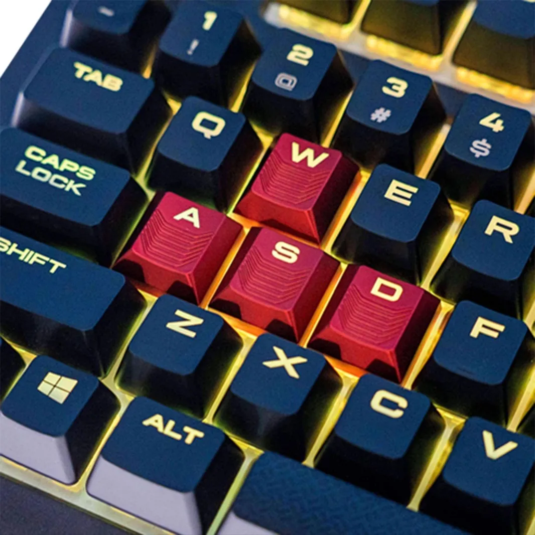 8 teclas/paquete, teclas antideslizantes transparentes, teclas retroiluminadas con perfil de cereza ABS, teclas WASD + flecha para teclado MX Switch