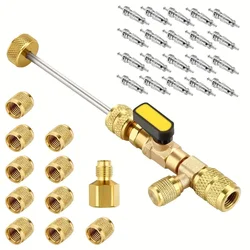 Kit Herramientas HVAC Removedor Válvula Dual R22-R410A