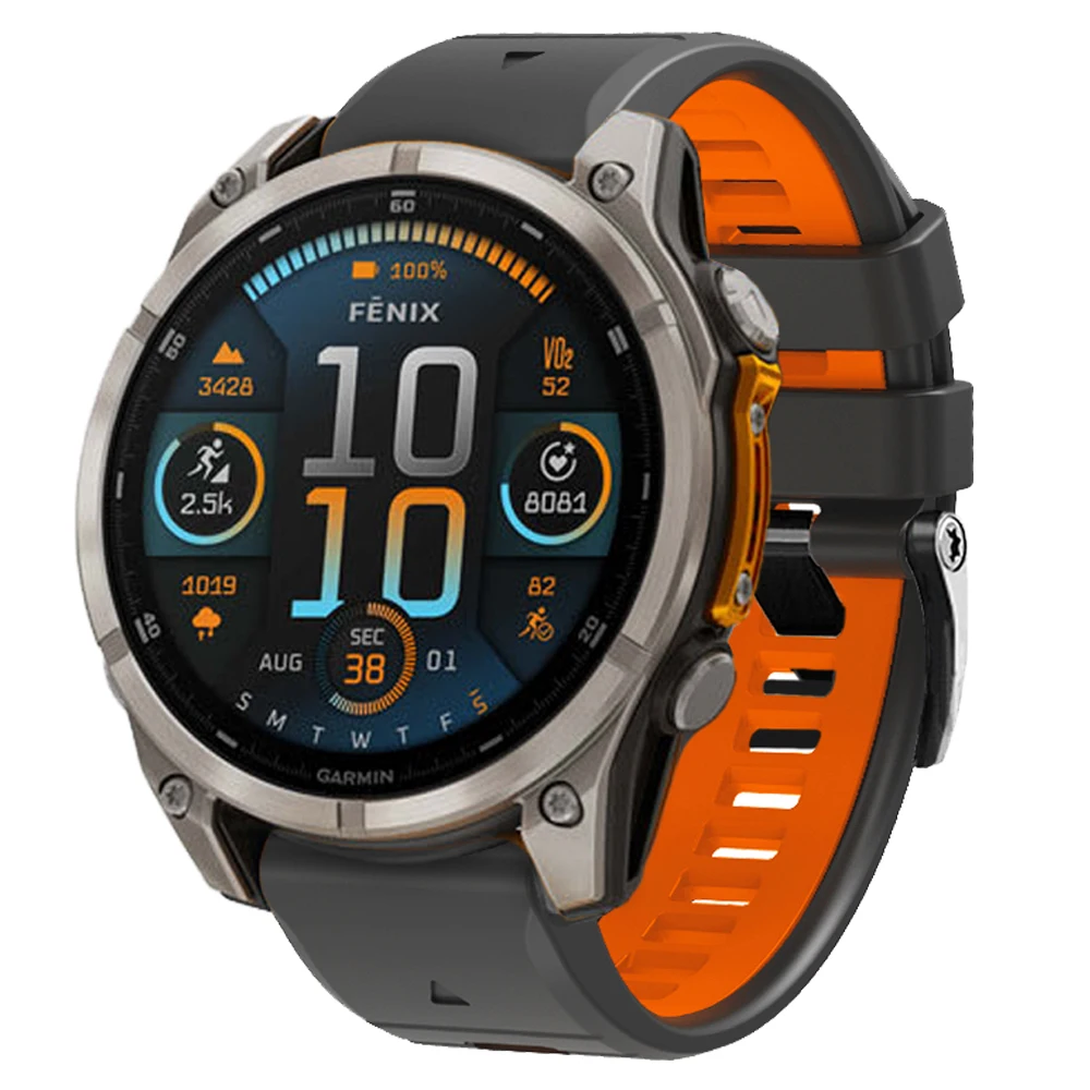 Banda de ajuste rápido 22mm 26mm para Garmin Fenix 8 E 47mm 51mm/7X/7/6X/6 Pro/5X/5 Plus/Epix Gen 2 correa de repuesto pulsera de silicona - imagen 3