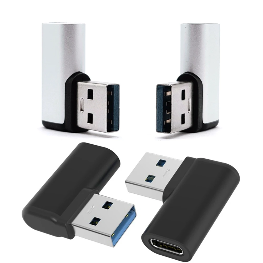 Adaptador de datos de carga USB3.1 de codo lateral de 90 grados tipo c USB-C hembra par 3,0 macho arriba, abajo, izquierda, derecha adaptador PD para teléfono móvil - imagen 5
