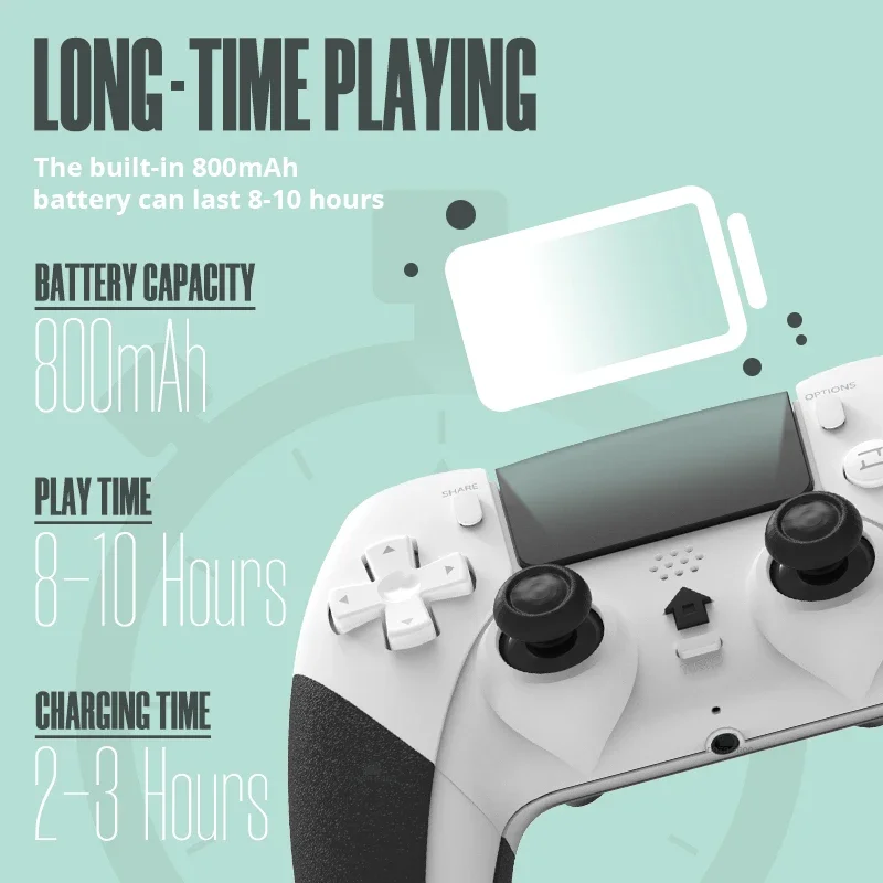 Controlador inalámbrico DATA FROG para PS4 Gamepad para PC Joystick para PS4/PS4 Pro/PS4 consola de juegos delgada - imagen 3