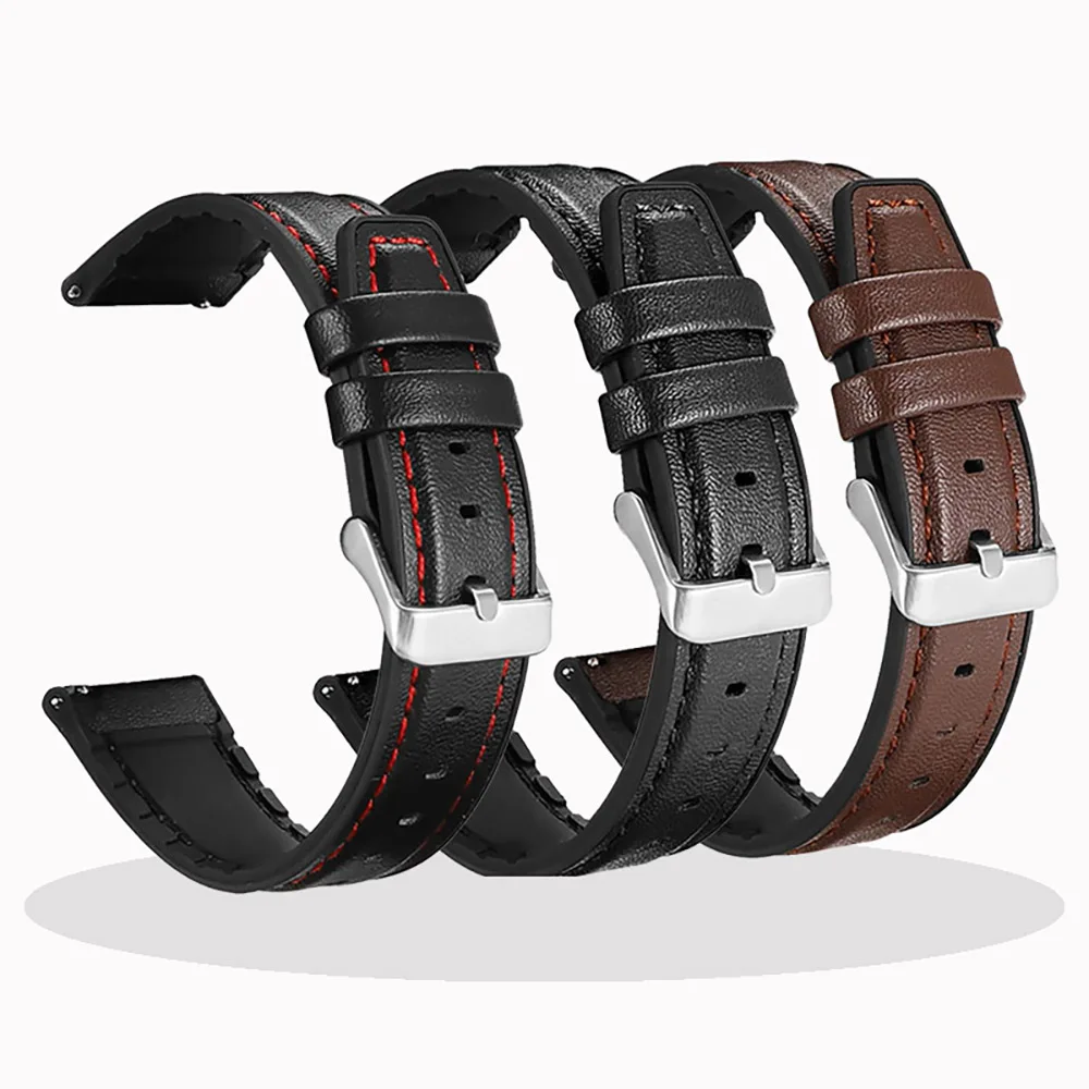 Correa de silicona de cuero de 22mm para Xiaomi Watch 2 Pro / S3 S2 46MM / Mi S1 pulsera activa de repuesto Mi Watch pulsera de Color