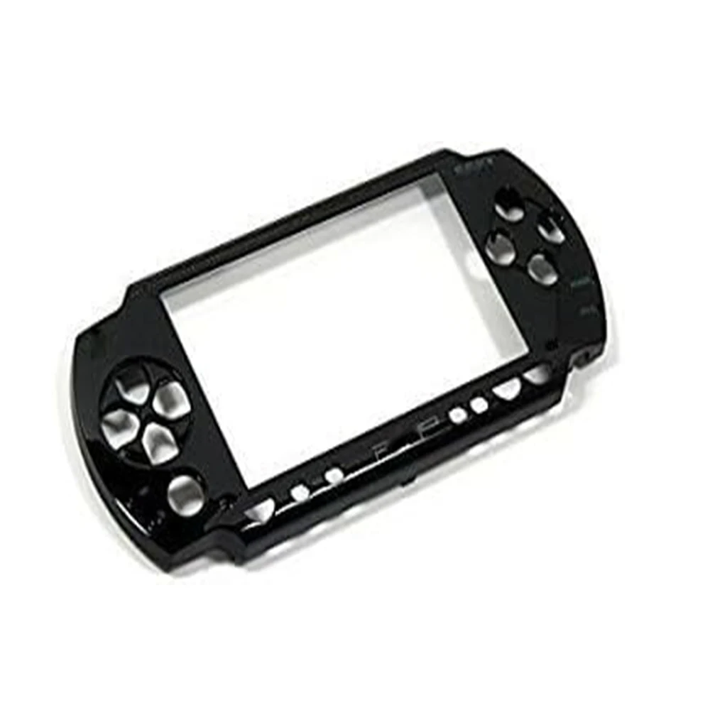 Nueva pieza de carcasa de cubierta de placa frontal de reparación para consola PSP 1000 1001 negra - imagen 2
