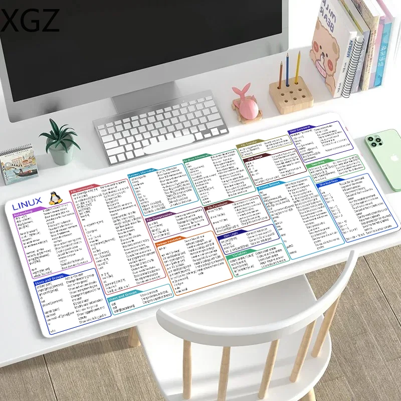 Alfombrilla de ratón XGZ Linux Command Shortcut, sombrero rojo, Ubuntu OpenSUSE Arch Debian Unix, programador, alfombrilla de escritorio, borde de bloqueo antideslizante - imagen 3