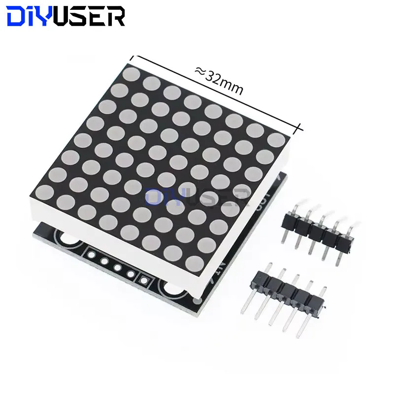 Módulo de matriz de puntos DIYUSER MAX7219, módulo de pantalla de microcontrolador, productos terminados, se pueden unirse para programación arduino - imagen 4