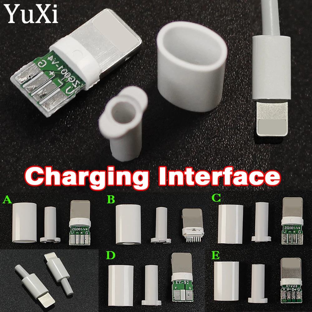 Juego de 5 enchufes USB 2,6 3,0mm con placa de Chip conector macho datos de soldadura interfaz de línea OTG Cable de carga para IPHONE Lightning Dock