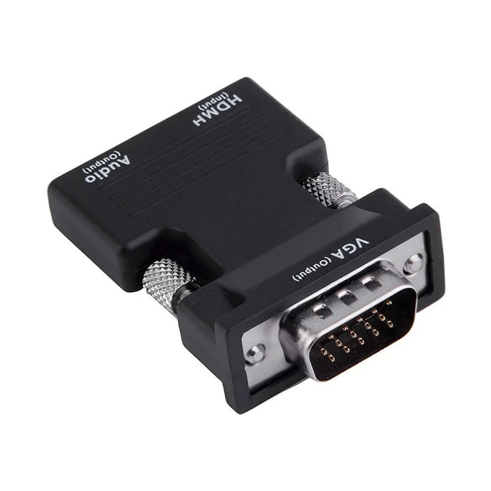 Adaptador convertidor HDMI compatible con VGA, adaptador VGA 1080P, conector de Audio de 3,5 MM para PC, escritorio, portátil a proyector HDTV, Audio y vídeo - imagen 4