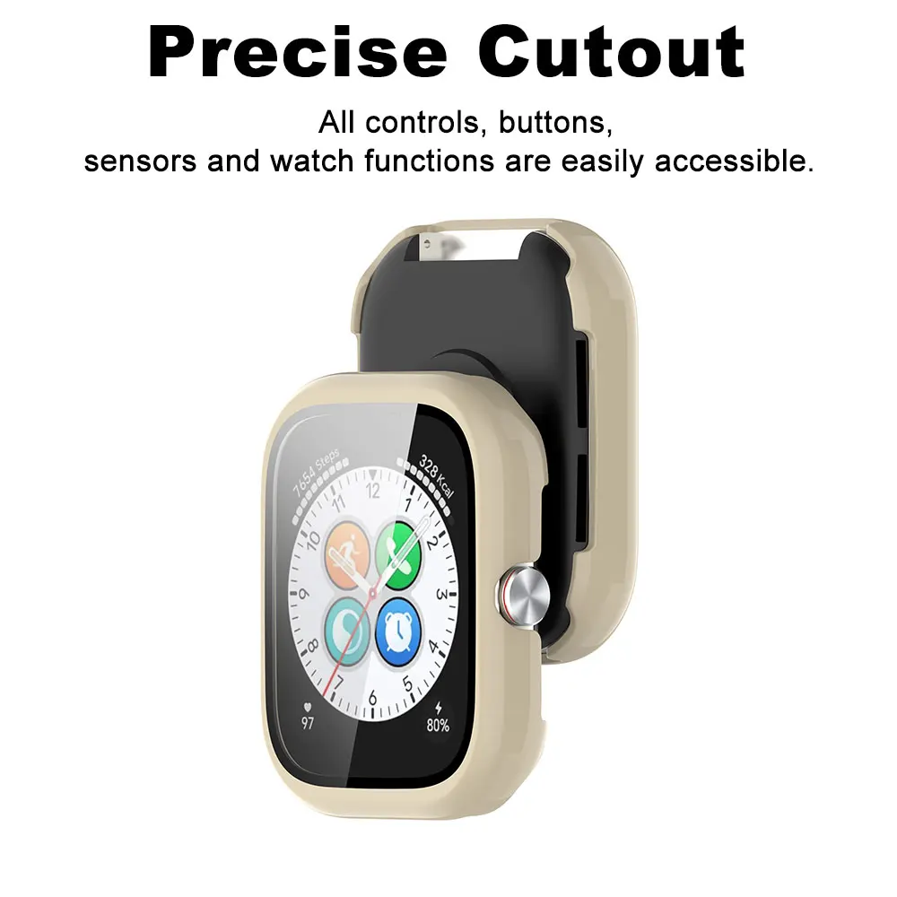 Caja de reloj de PC con vidrio templado para Honor Choice Haylou, marco de protección para reloj, Protector de pantalla anticaída a prueba de polvo - imagen 3