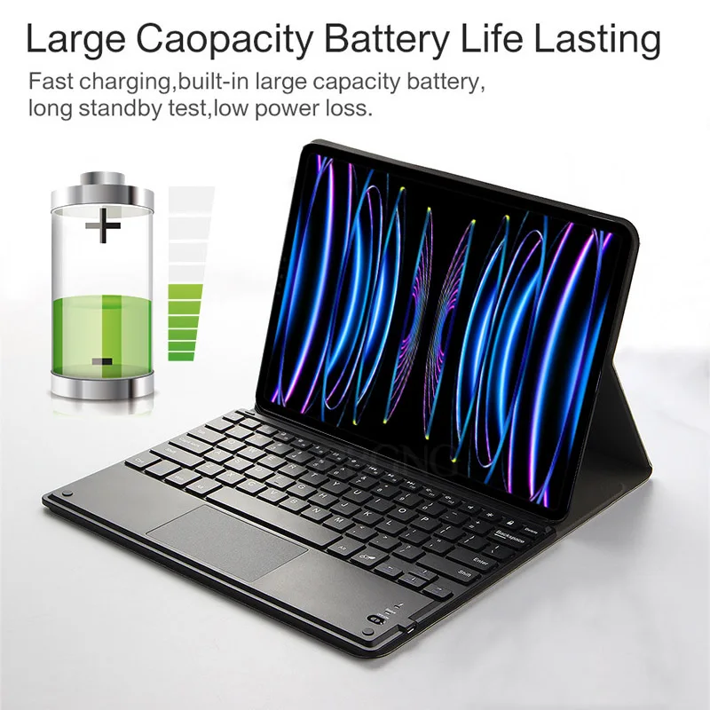 Funda con teclado táctil para Huawei Matepad 11,5, 10,4, 2022, Air 2023, teclado inalámbrico con Bluetooth, cubierta de ratón - imagen 4