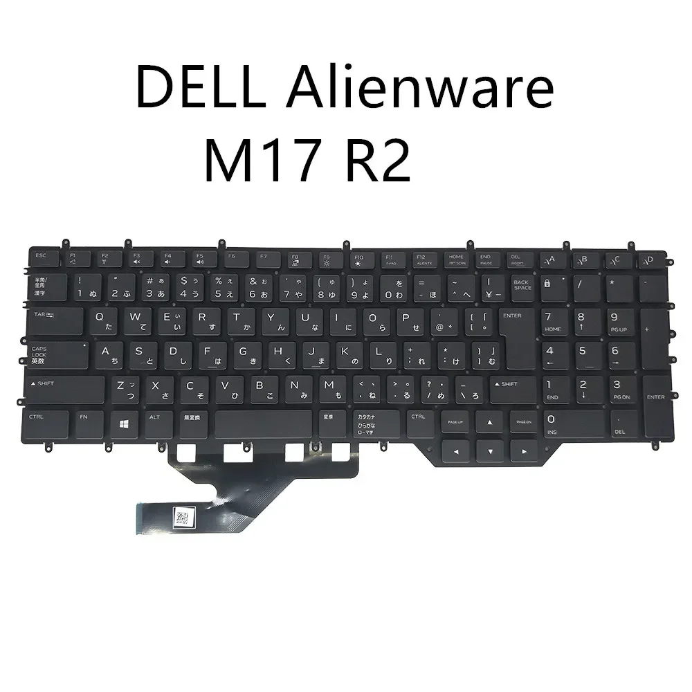 Teclado japonés retroiluminado RGB para Dell Alienware M17 R2 R3 M17X R4 2019 Laptop para juegos 0JRFM9 JRFM9 Teclado con retroiluminación colorida - imagen 2