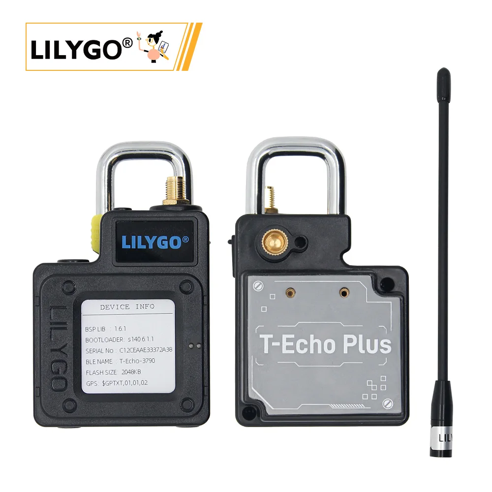 LILYGO ®   T-Echo PLUS NRF52840 LoRa SX1262 433/868/915MHz módulo inalámbrico GPS 1,54 papel electrónico BME280 con batería de 2400mAh para Arduino