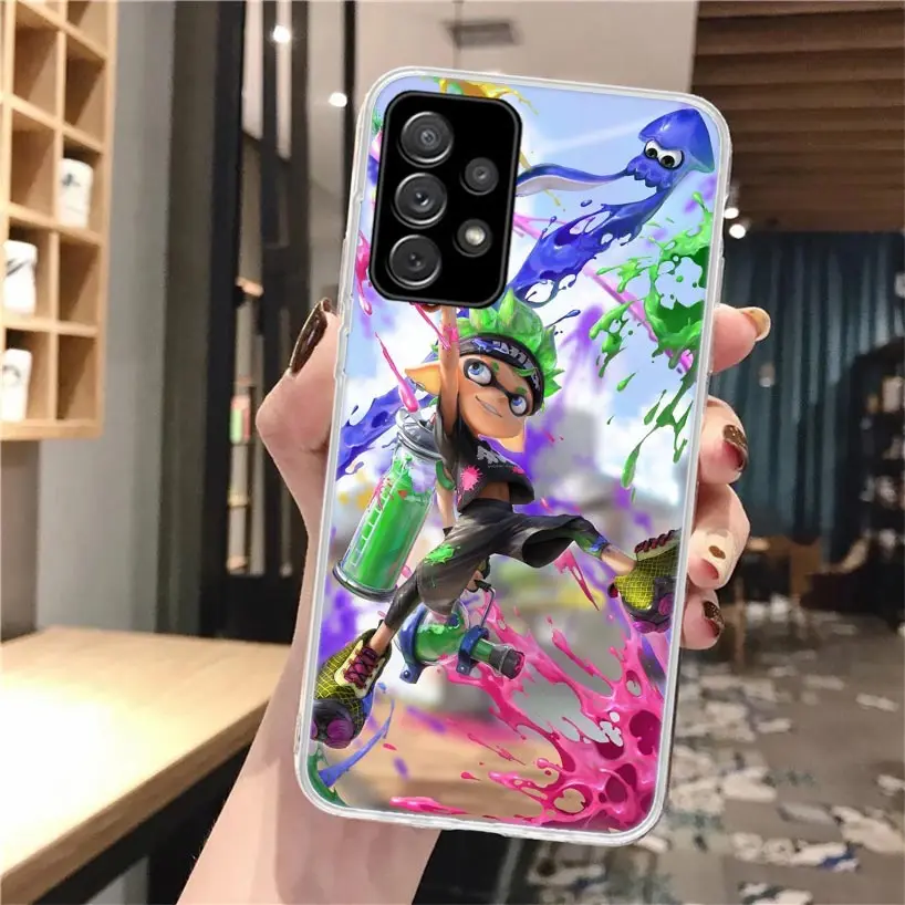 Juego S-Splatoons funda de teléfono de silicona para Samsung Galaxy A52 A51 A50S A42 A32 A22 A12 A02S A30S A20S A10S A41 A31 A21S A40 A30 A70 - imagen 5