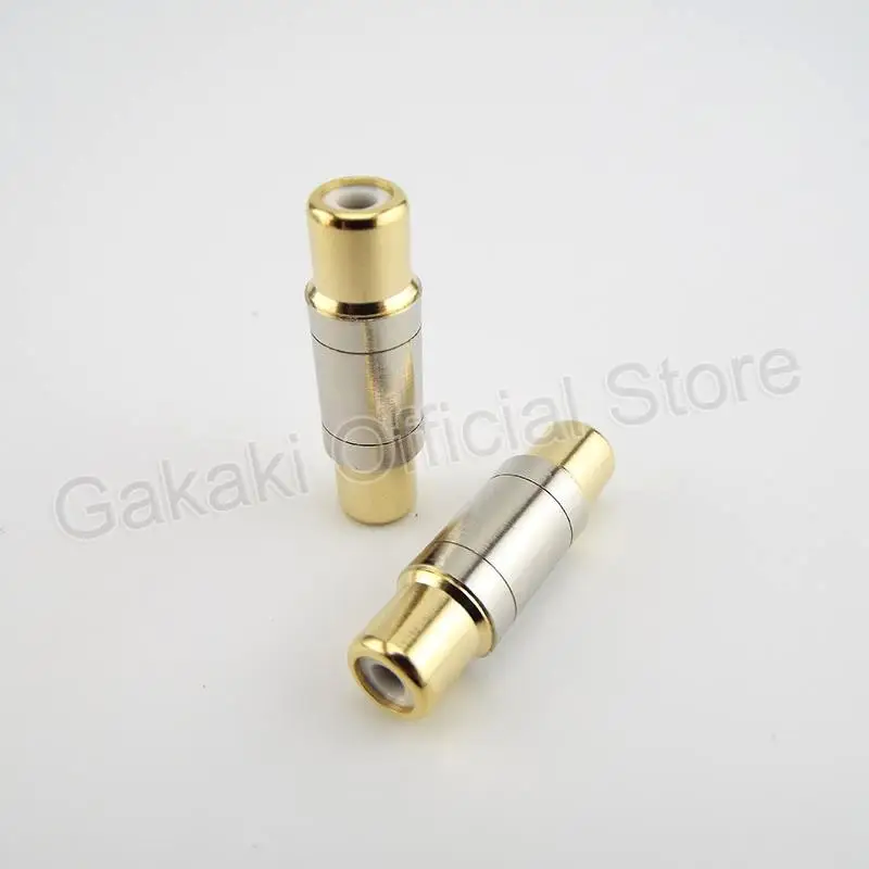 Conectores RCA dobles, conector hembra a hembra, adaptador recto, extensor de Cable de altavoz chapado en oro, 4 Uds. - imagen 3