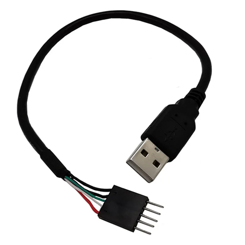 USB 2.0 Macho (Fila única) a USB A Macho 2.54/1*5P Cable Macho 0.3m - imagen 2