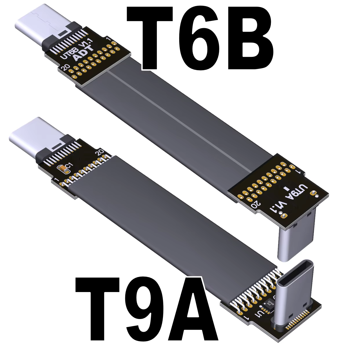 Cable USB 3.2 Tipo C Macho-Macho Flexible 90grados OTG Datos - imagen 2