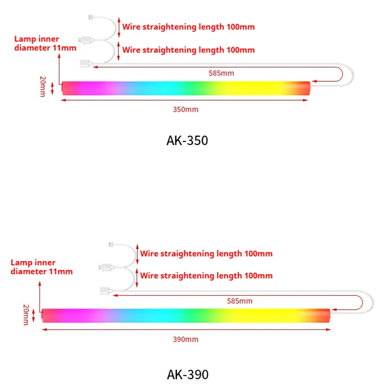 TEUCER ARGB CPU tubo de luz de neón refrigerado por agua para computadora AIO 120 240 360 enfriador de líquido de agua PC accesorios de modificación DIY - imagen 3