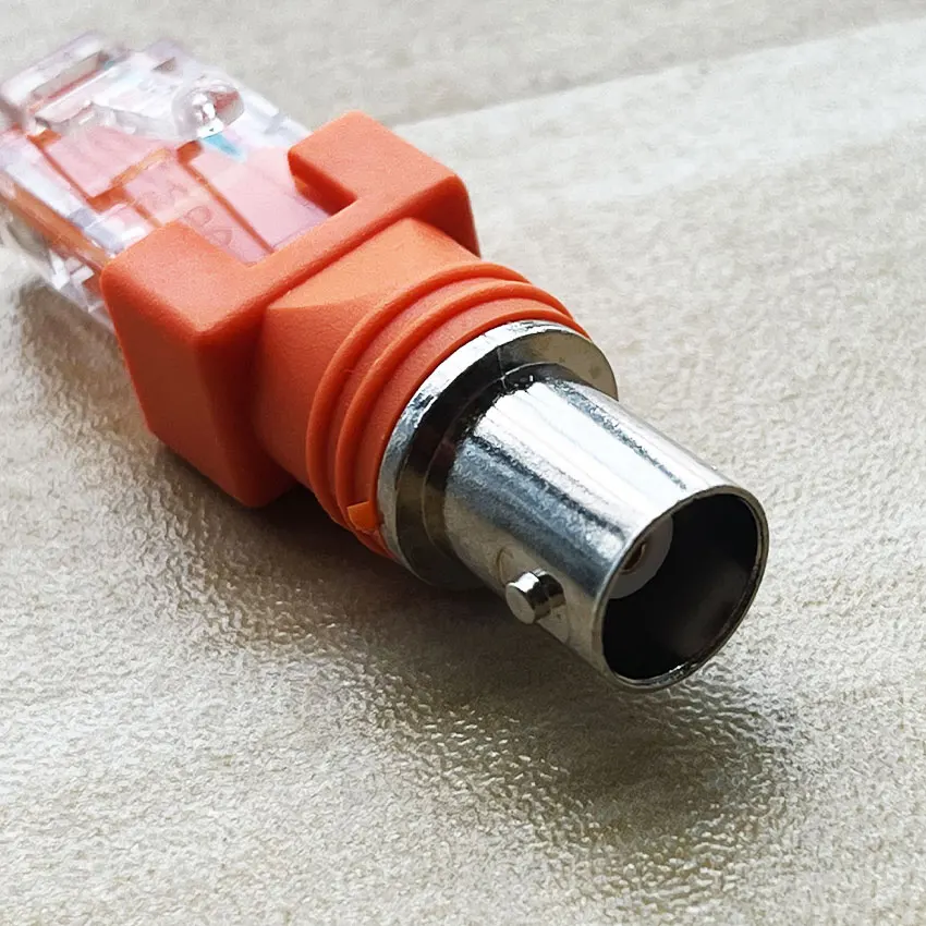 Acoplador de barril naranja duradero, conector de Cable Coaxial, Cables de ordenador BNC hembra a RJ45 macho, adaptador RJ45 a RF, 1 Uds. - imagen 5