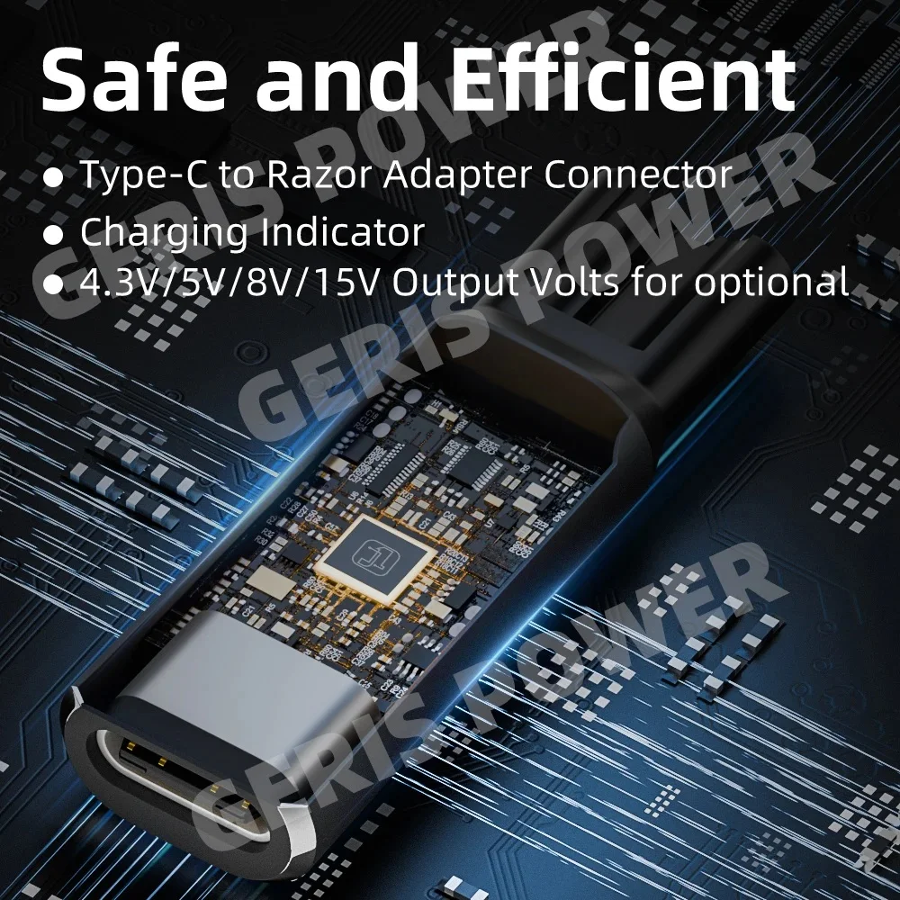 Adaptador de afeitadora USB tipo C PD a DC 4,3 V, convertidor de carga para cargador de Afeitadora eléctrica Philps QP2520 QP2515 QP2620 S300 USB-C - imagen 5