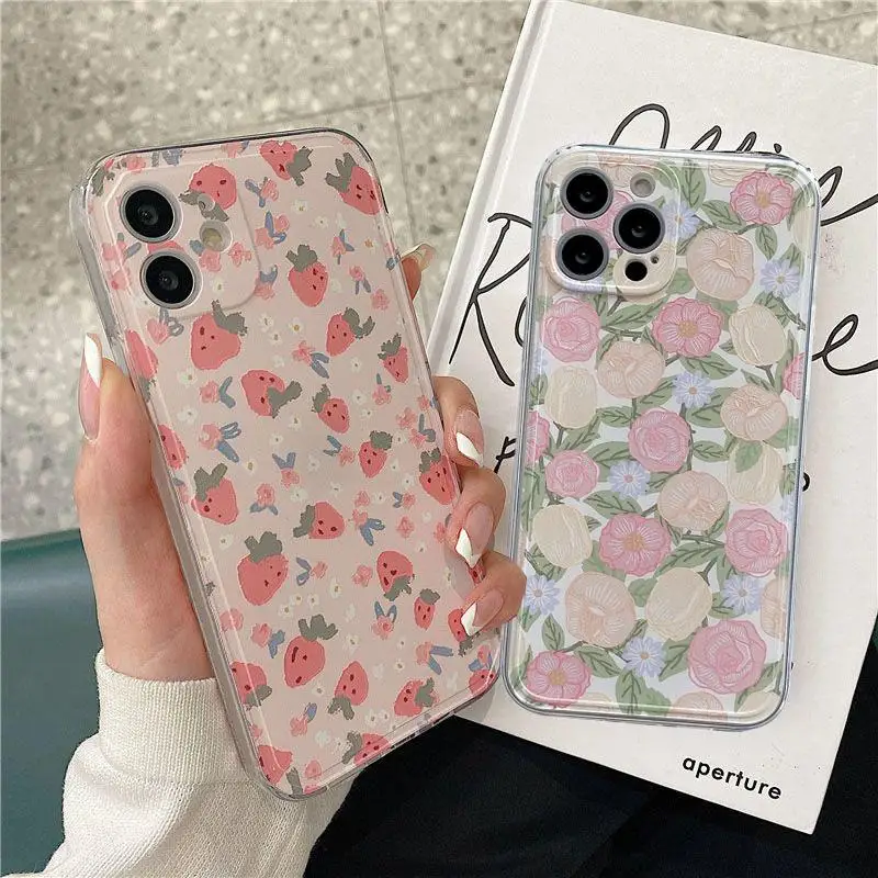 Funda suave de flores para Samsung Galaxy, A54, A55, A23, A24, A33, A52, A52S, A53, M23, M54, A05S, A15, A25, A14, A35, A31, A51, A71, A72, A73