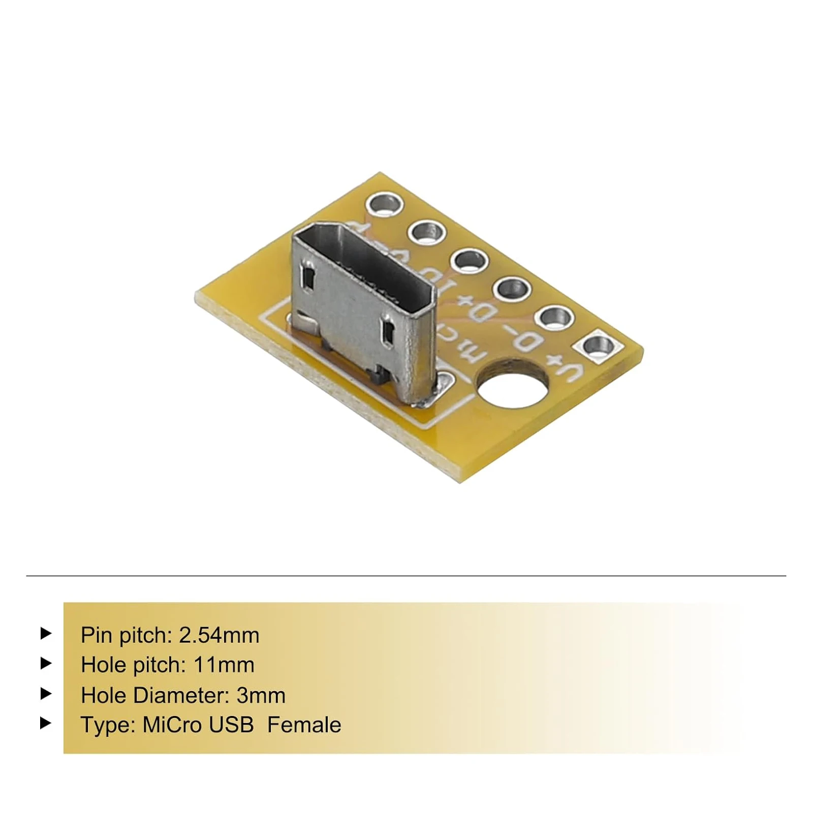 10 Uds. Enchufes hembra Micro Usb Vertical prueba 2,0 cabeza hembra un conector adaptador de placa Pcb para adaptadores de Cable de datos - imagen 4