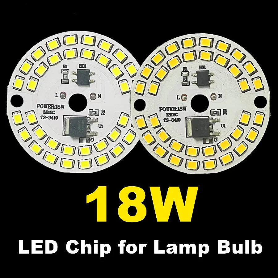 Chip LED para bombilla de lámpara 3W 5W 7W 9W 12W 15W SMD 2835 Chips de bombilla redonda Led cuentas de luz AC 220V-240V Chip de bombilla de foco de iluminación - imagen 2