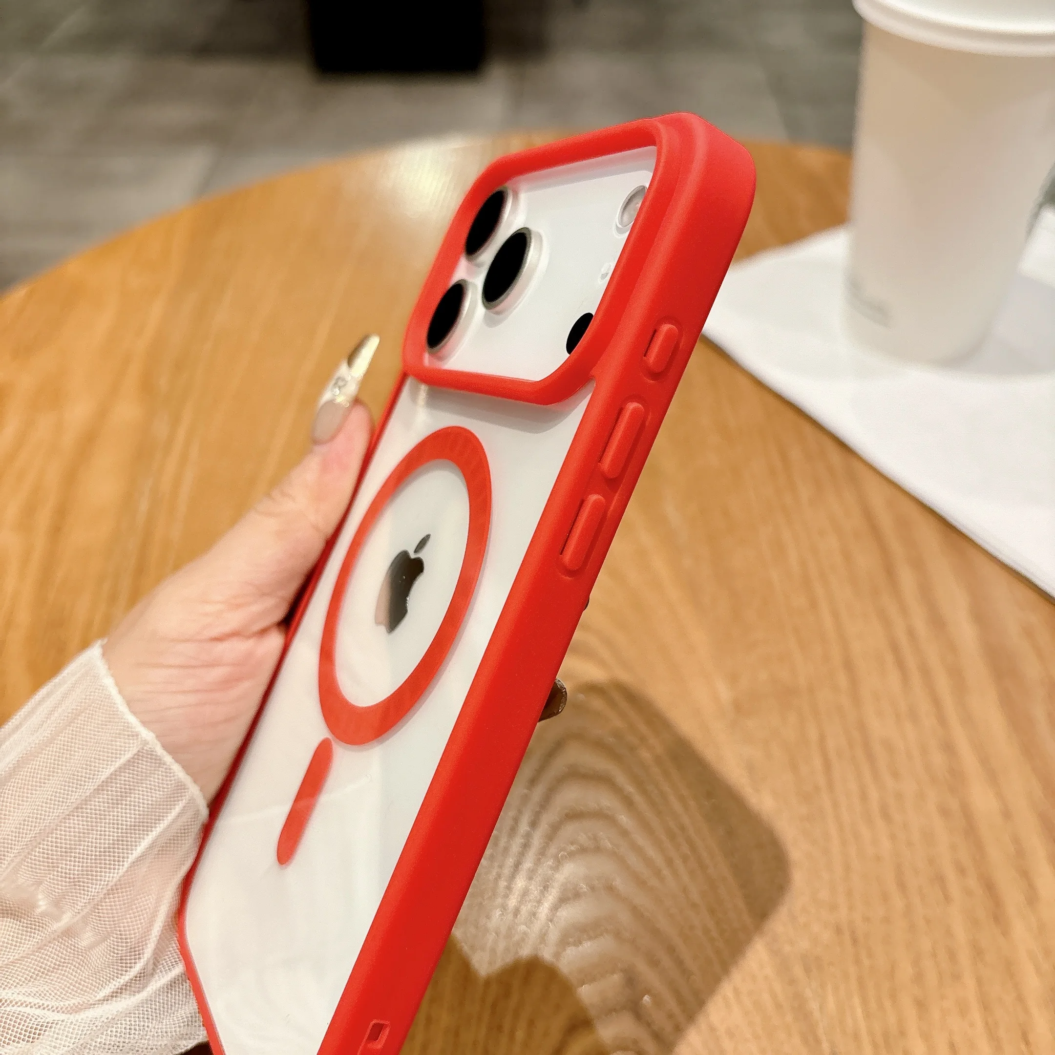 Funda magnética transparente esmerilada para iPhone 17 Air 16E 16 15 14 13 12 11 Mini Pro Max Plus para Magsafe cubierta trasera de PC a prueba de golpes - imagen 4