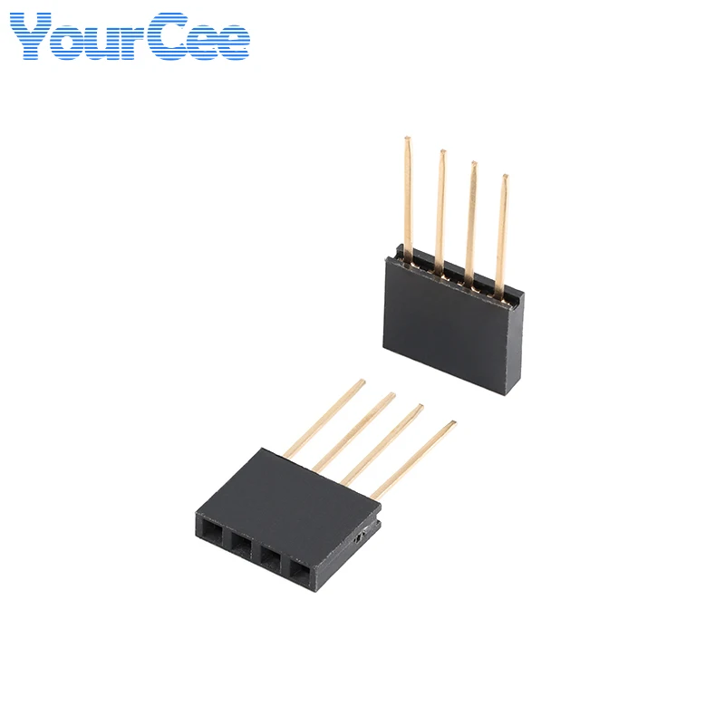 10 uds/5 uds 2,54mm conector hembra simple/doble 11MM de longitud Pin 40P 20P 16P 10P 8P 6P 5P 4P 3P 2P Base de aguja recta - imagen 3